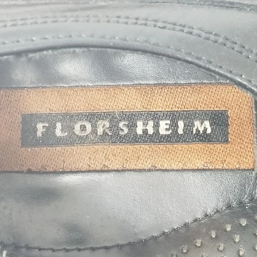 Florsheim‎ Dress Shoes Mens 11 D Black Wingtip Oxford Brogue Leather 17166-01